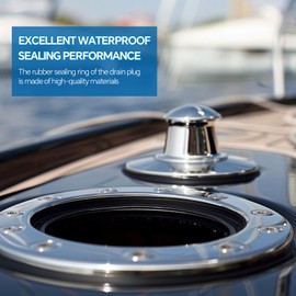 Boat Drain Plug, Strong, Sturdy, Proof and Highly Sealing Compression Drain Plug, T-Handle Brass Drain Plug, for Ship Drain Pipes (1/2 Inch)