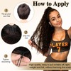 HANYUDIE Curly Ponytail Extension 24 Inch Drawstring Ponytail for Black