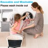 2 Pack Travel Laundry Bag with 2 Zippered Pockets &