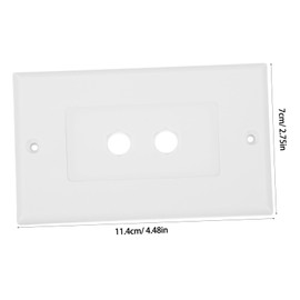 WHAMVOX Speaker Wall Plate with Dual Banana Binding Posts Gang Female Audio Socket Connector for Home Theater Easy Installation Reliable Sound Transmission Compatible with Various Speaker