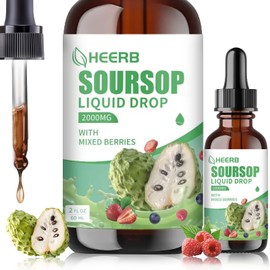 Soursop Liquid Drops,100% Pure Organic Soursop Extract Drops, Organic Soursop Extract Liquid Drops, Gluten Free, Natural Goodness 60 ml 2Fl oz