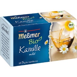Meßmer Bio Kamille | mild | 18 Teebeutel | Vegan | Glutenfrei | Laktosefrei