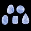 Natural Blue Lace Agate Gemstones and Crystals Cabochon Lot, DIY