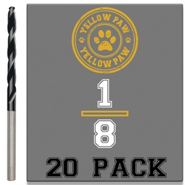 1/8 Inch Drill Bit (20 Pack) Industrial Grade M35 Cobalt Titanium Aluminum Nitrite - 1/8" Diameter & Total Length of 2-3/4" with Working Length of 1-1/4" Easily Drill Into Metal, Steel, & Aluminum