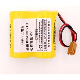 LFNQFBHGG (Pack of 2) BR-CCF2TH 6V 5000mAh Lithium Battery with Plug for Fanuc A98L-0001-0902/A98L-0031-0006 PLC Back-Power