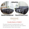 RAYME TEKSTIL Premium 100% Turkish Cotton Waffle Blanket Queen Size,