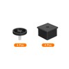 uxcell 4-Pack Black Plastic Round Furniture Levelers, Screw-In, 60x60x54mm (2.4x2.4x2.13