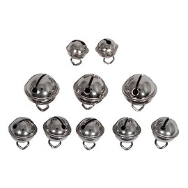 Rayher Campanelle metallo miste, tonde, argento, b2x11mm, 5x15mm, 3x19mm, bus.blis. 10pz, 25225606