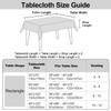 Wondwrla Rectangle Tablecloth, Vinyl Tablecloths with Flannel Backing, Waterproof Wipeable