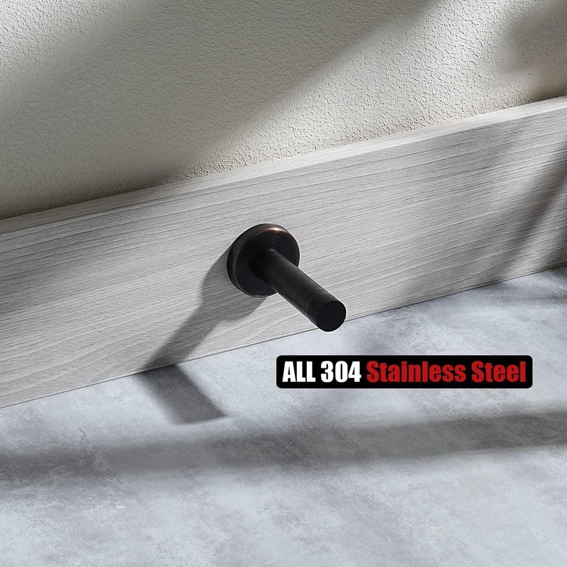 2 Pack Oil Rubbed Bronze Wall Mounted Door Stopper, 304