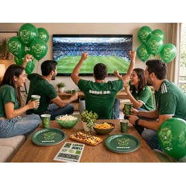 Kit Fiesta Mundial FIFA 2026 Oficial - Set Completo 10-12 Personas (20 Vasos + 12 Platos + 10 Globos + Pegatinas) - Decoración Mundial 2026 Cumpleaños