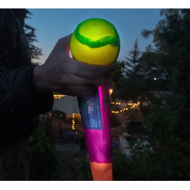 Foxtail LED - Outdoor Throw and Catch Light Up Game - Foam Ball & Tail Glow at Night - Play in The Dark - Fun Gift Idea for Kids & Adults, Boys & Girls