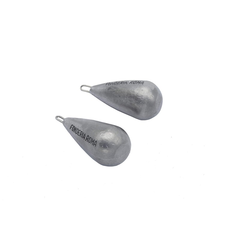 Fonderia Roma, Grigio Piombo Stainless Steel Lead Free Pear Ring