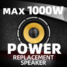 spnanma 6.5" Carbon Fiber Pro Audio Speakers with Bullet Phase Plug - 1000W Max Power, 150W RMS, Y35 Ferrite Magnet, SV Pure Copper Voice Coil - High Fidelity Car Subwoofer/Midbass (Pair)