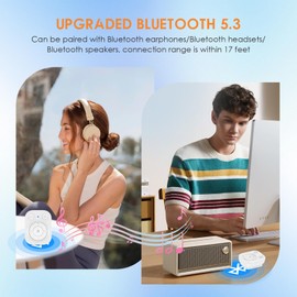 64GB Clip MP3 Player: Upgraded Bluetooth 5.3, Earphones Included, 15 Hours Battery Mini Music Player, 1000+ Songs Storage, No Phone Needed, Portable Music Players