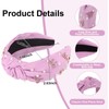 Uintoon Purple Headband Bow Pearl Knotted Headbands for Women Girls