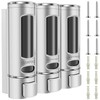3 Chamber Shampoo Dispenser with Clear Window, Refillable Soap Dispenser