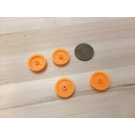 endlessparts 4 Pieces wheel Orange Belt Pulley 14mm Shaft Car Toy 2mm Reduced Gear Motor c33