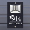 Custom Signs Solar Illuminated Modern Anthracite House Number Sign 24cm