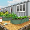 Raised Garden Bed 7 X 3 X 1 Metal Green