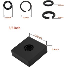 (20 Sets) 3/8" Impact Retaining Ring Clip Impact Friction Ring with O-Ring for Milwaukee Electric/Pneumatic Type Impact Wrench, Retainer Ring Anvil Install Tool Included