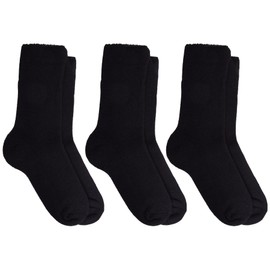 Heatwave Pack Of 3 Mens Hot Socks Thermal Heavy Duty Ultimate Heat Work Boot Sock 2.3 TOG, UK 6-11, Black
