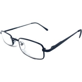 Incredible Bargains The Winston, Metal Rectangle Reading Glasses, Unisex Half Readers + 3.00 Matte Black