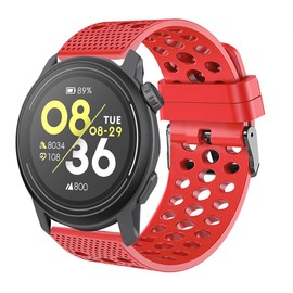 Compatible for COROS PACE 3 Band, Lamshaw 20mm, 22mm Silicone Replacement Wristbands Sport Strap with Metal Buckle Compatible for COROS PACE 3 / APEX 2 Pro / APEX Pro / APEX 46mm/APEX 2 / PACE 2 / APEX 42mm Smartwatch (20mm size band, Red)