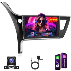2+64G Inefala for Toyota Corolla 2017-2018/Levin 2017 Android Car Radio Stereo with Wireless Carplay Android Auto, 10.1" Touchscreen with GPS WiFi Bluetooth FM/RDS EQ SWC 26UI Canbus Backup Camera MIC