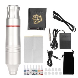 Tattoo Machine Pen Kit Professional Rotary Tattoo Power Supply Foot Pedal for Tattoo Artists