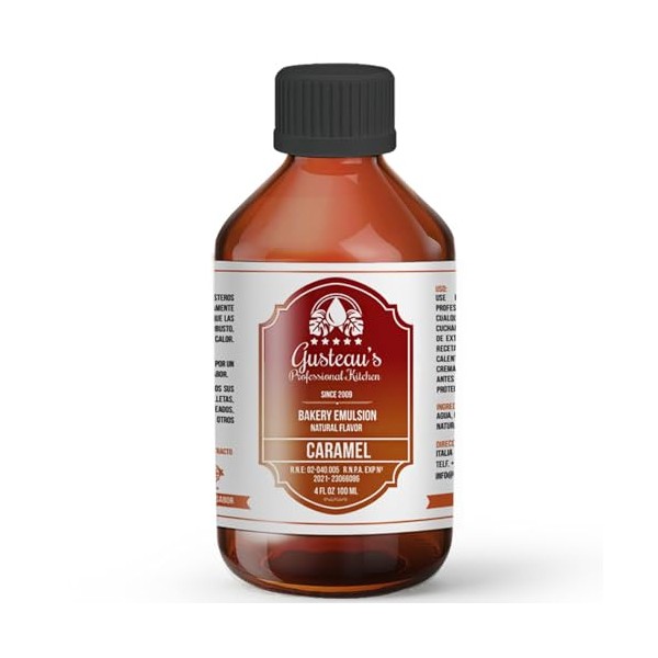 Gusteau's - Caramel Bakery Emulsion, 4 fl oz (100ml) Alcohol