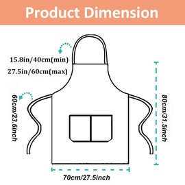 KHAOP Kitchen Apron Chefs Apron Bib Aprons with 2 Pockets Unisex Women Men Aprons BBQ & Catering Bibs Cooking Kitchen Chef Aprons for Home Kitchen, Restaurant Home and Garden Use - Black