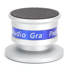 Dpofirs 4 *Isolation Feet Pad, Turntable Audio Isolation Pad Spikes, Isolation Spikes Pads Anti‑vibration and Non‑slip rubber For Turntables Recorders(Silver)