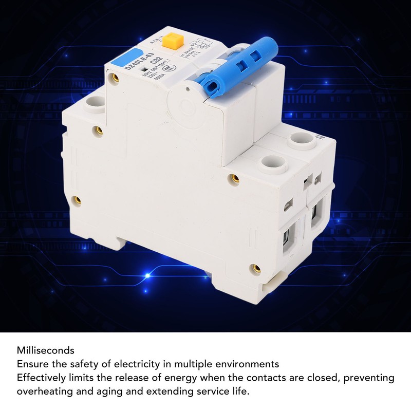 Miniature Circuit Breaker 1P Plus N Rail Mounting Double Handle