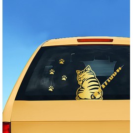 Fuji Toya Car Sticker Cat Tail Furi 18Cm Sticker Decal Cute Cat