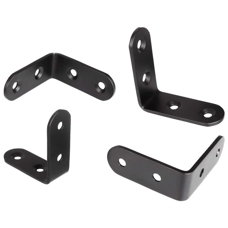 10 Pcs Black Corner Bracket,Right Angle Brackets 90 Degree,Stainless Steel
