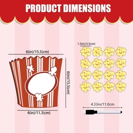 HOOJOJO Magnetic Popcorn Sets Dry Erase Magnets WhiteBoard Fridge Magnets Reward System for Kids Classroom Management Tools Home School Essentials