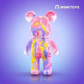 Bear Building Block,Winktoys building block,Bear Toys,Birthday Gift,Educational,Boy,Girl,Trend Decoration,Cool Gifts,Brick,Family Bonding:_Crystal Fluid Bear