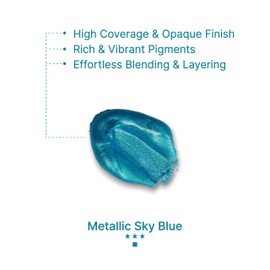 Art Whale Gouache Metallic Sky Blue Refills (50ml/1.7oz)|Intense Pigments, Easy Color Refill (2 pcs.)