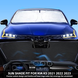 INSAUTO for K5 Windshield Sun Shade Window Sunshade for Kia K5 2021 2022 2023 2024 Windshield Cover Foldable Car Front Sun Visor Shield Blocks UV Rays Sun Protector Accessories