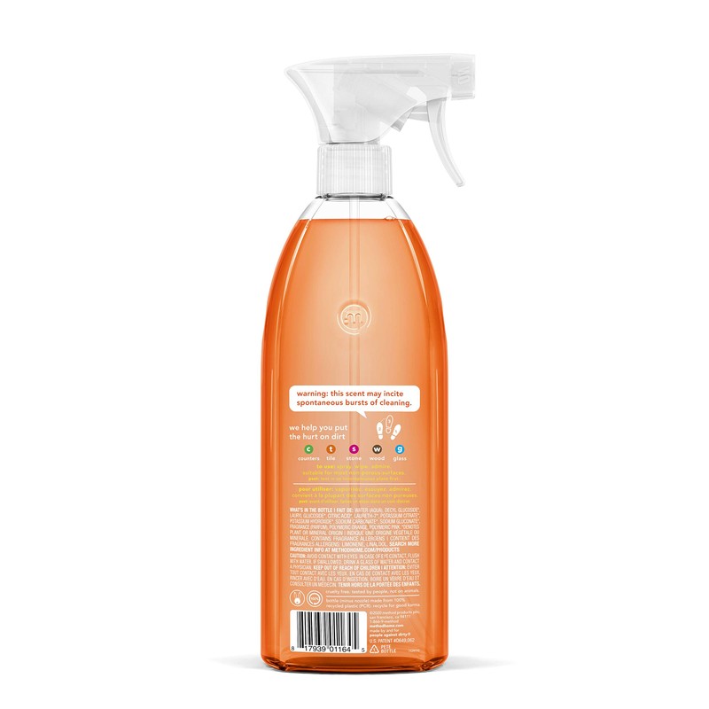 Method All-Purpose Cleaner Spray, Clementine, Perfect for Most Counters, Tiles,