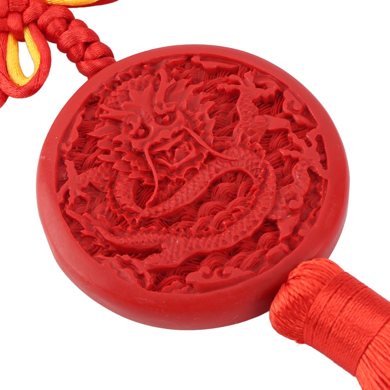 Chinese Lacquer Carved Hanging Ornament New Year Traditional Lacquerware Chinese