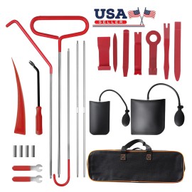 Car Tool Kit Roadside Emergency With Long Reach Grabber Air Wedge Bag Pump 23pcs
