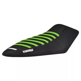 Enjoy Mfg Kawasaki Z 125 pro Seat Cover Z125  Fits 2017-2025  Black with Green Ribs #171