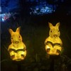 YZYOE Solar Powered Rabbit Reading Lights, Garden Decorative Resin Cute