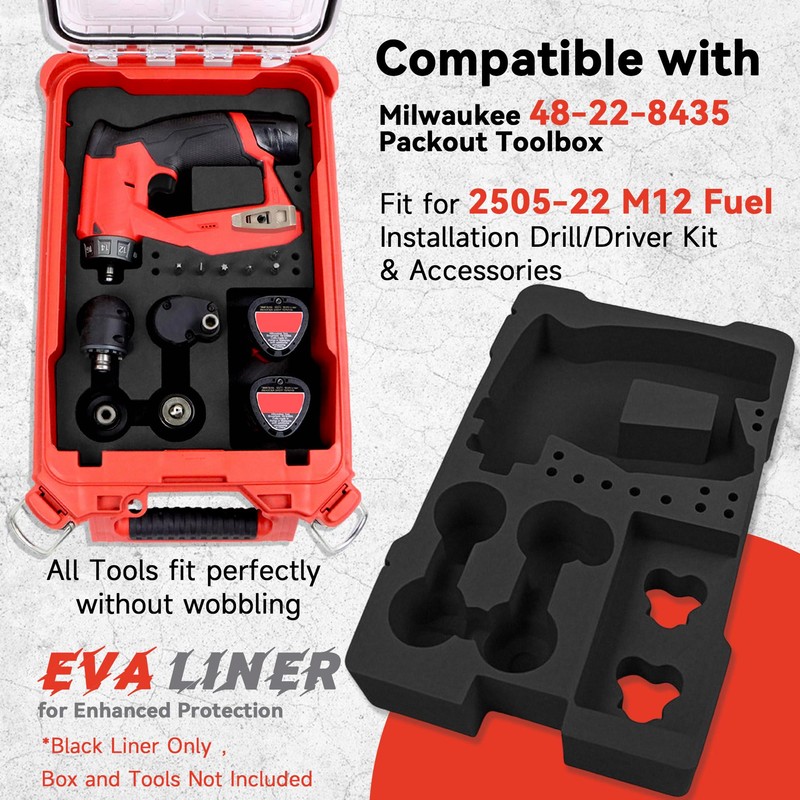 Terixe EVA Liner for Milwaukee 48-22-8435 Packout Tool Box -