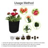 4Pcs Plant Growth Bag Felt Vegetables Flowers Growing Nursery Container