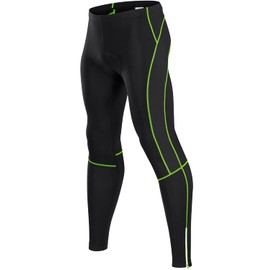 qualidyne Men's Cycling Bike Pants 4D Padded Road Bicycle Tights Outdoor Biking Leggings.