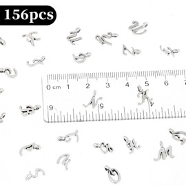 Pack of 156 Charms Pendants for Jewellery, Silver Enamel Charms, Pendant, Letters Charms, Pendant Set, Mixed Vintage Chain Pendant, Aesthetic Pendant Bracelet, DIY Crafts Charms Pendant Necklace,