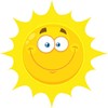 144 Happy Sun 30 mm Summer Reward Stickers for School